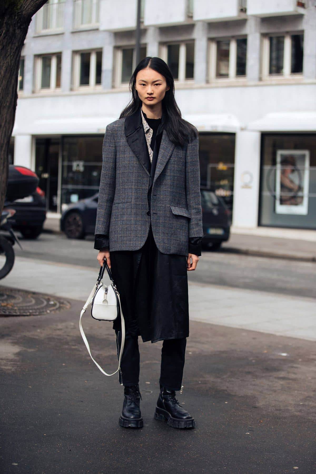 He Cong Street Style at Paris Fashion Week Fall-Winter 2020 by Melodie Jeng