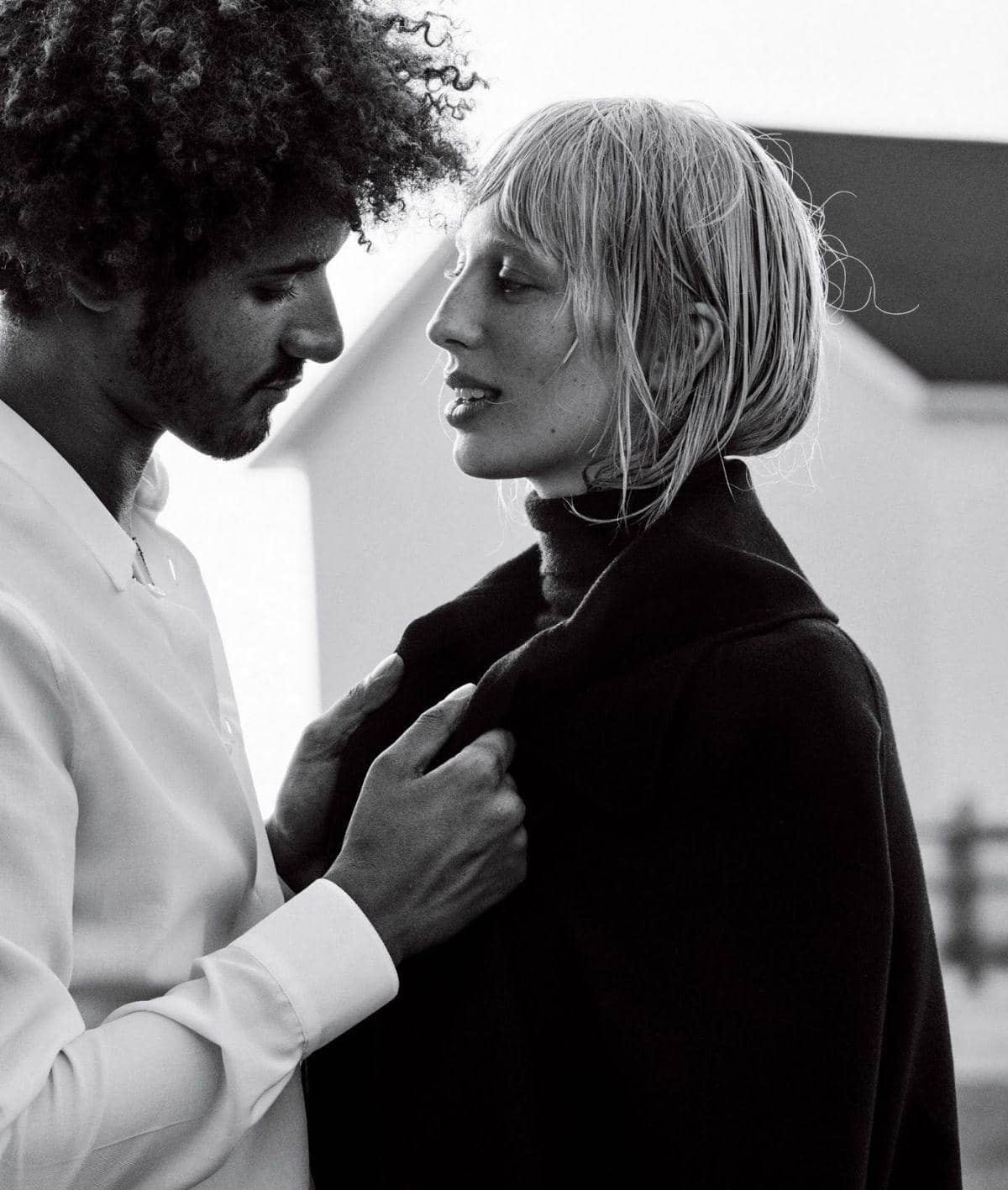 Fall in Love With These Autumn Styles: Lili Sumner & Ahmed Elramly by Christian Macdonald for WSJ Magazine October 2020 Clothing: Hermes shirt; Ralph Lauren Collection coat, turtleneck