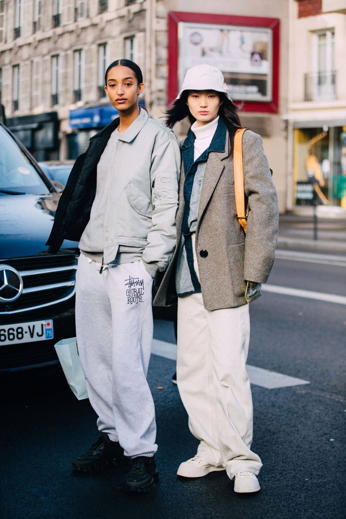 Mona Tougaard & Hyun Ji Shin Street Style at Paris Fashion Week Fall-Winter 2020 by Melodie Jeng
