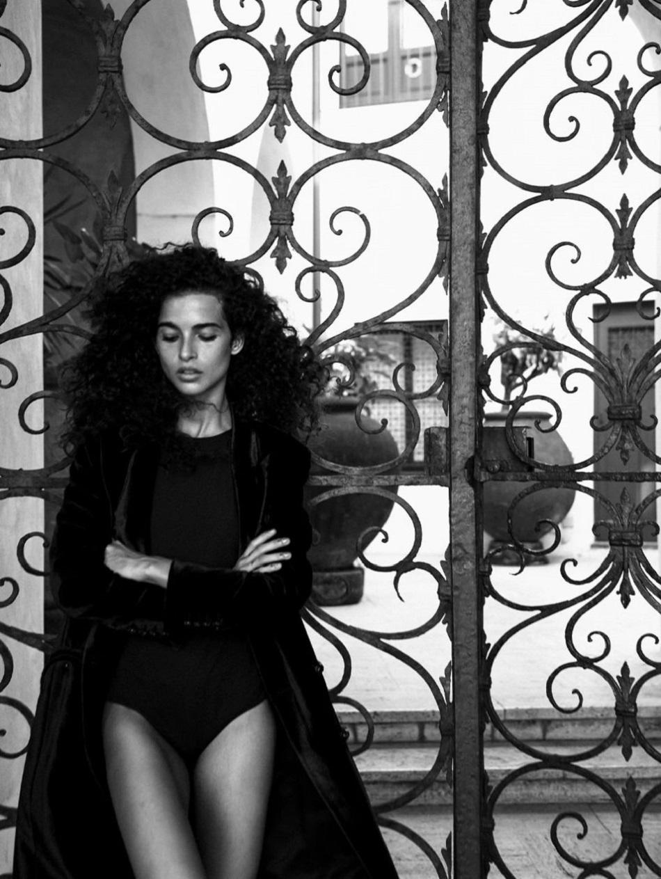 Chiara Scelsi by Filip Koludrovic for Luisaviaroma Fall 2020 Ad Campaign Gucci bodysuit  Blaze Milano coat