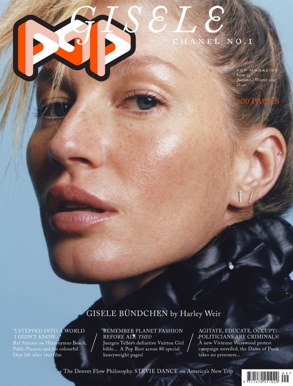 Gisele Bundchen Covers Pop Magazine Fall-Winter 2015