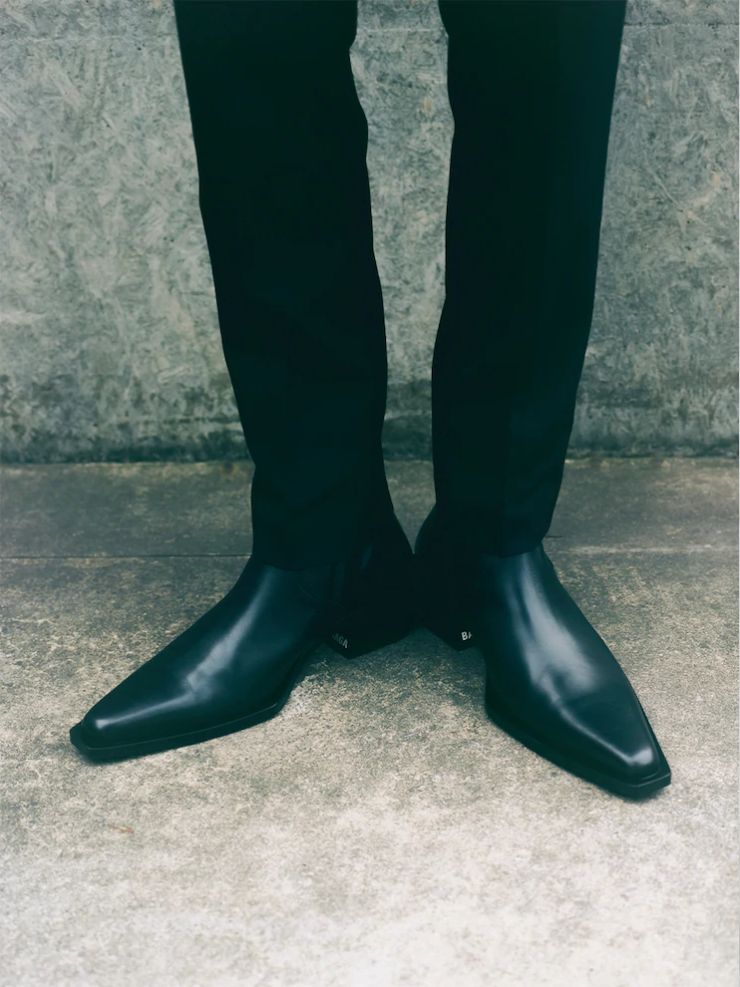 Clothing: Bottega Veneta pants / Balenciaga boots. Model: Ivan Sudati. Photographer: Alessandro Mannelli. Stylist: Klio Kosuth. Beauty Artist: Gaia Dellaquila