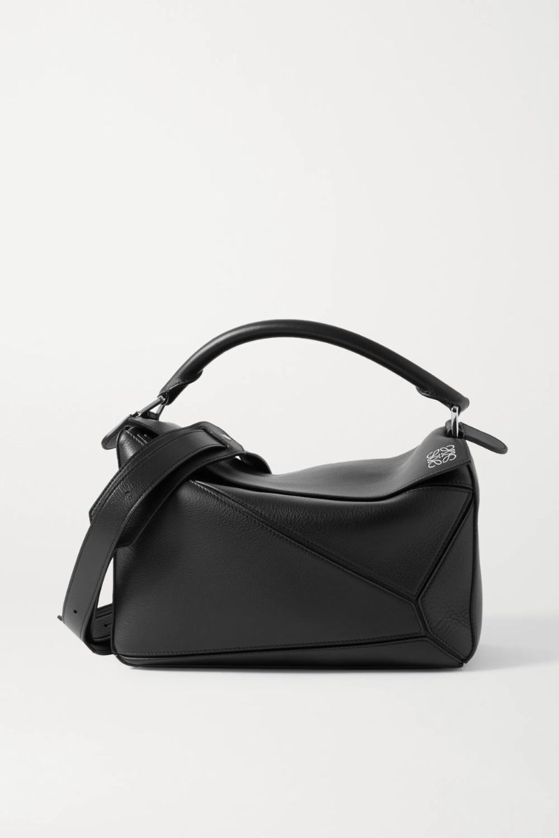 LOEWE Puzzle Edge small textured-leather shoulder bag | NET-A-PORTER