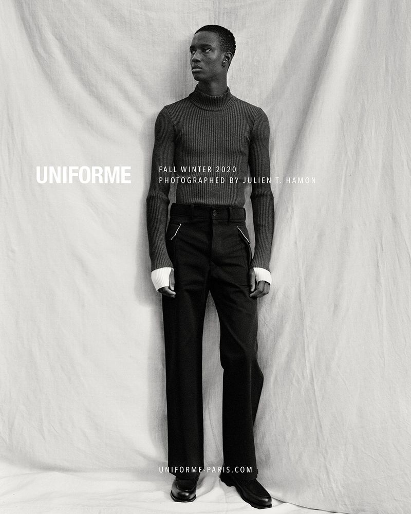 Lamine Faty by Julien T. Hamon for Uniforme Paris Fall-Winter 2020 Ad Campaign