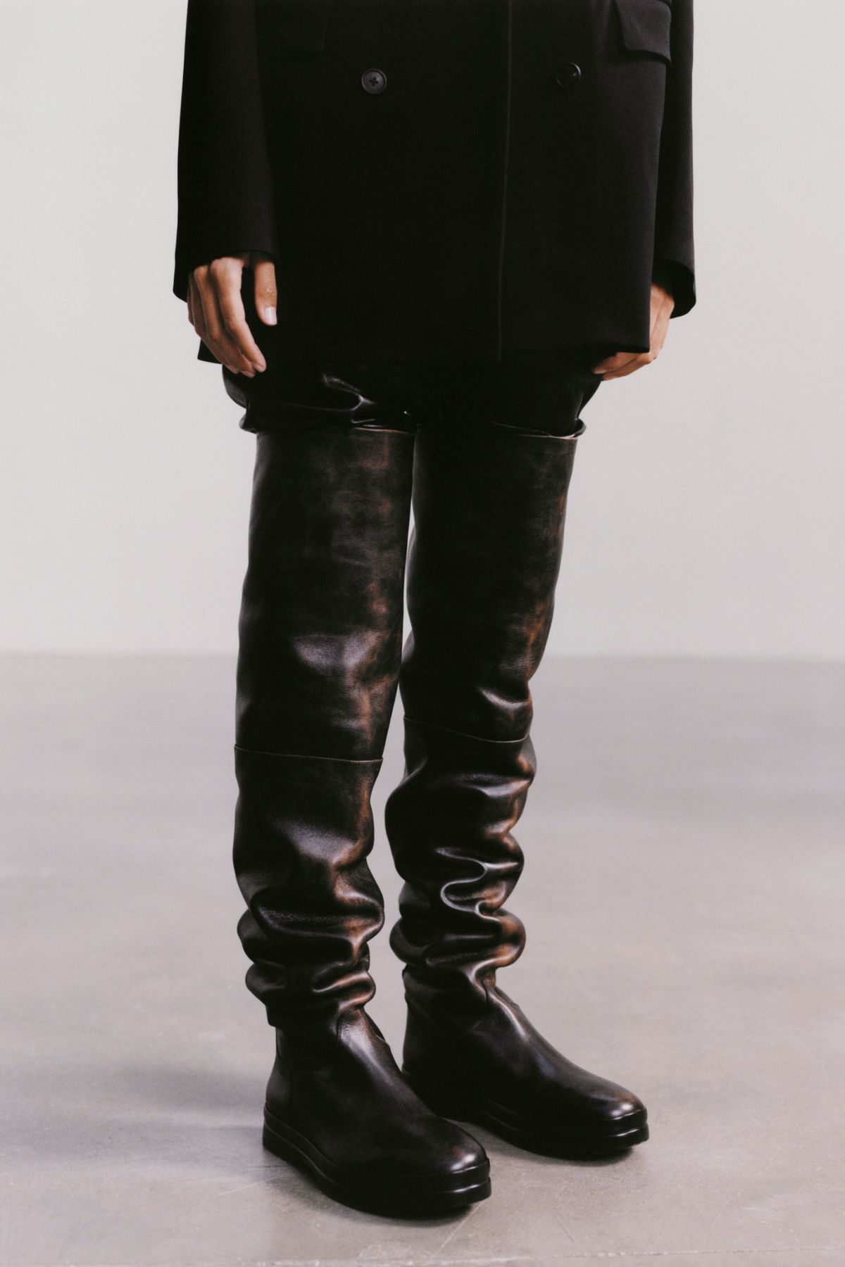 The Row Over the Knee Leather Boots