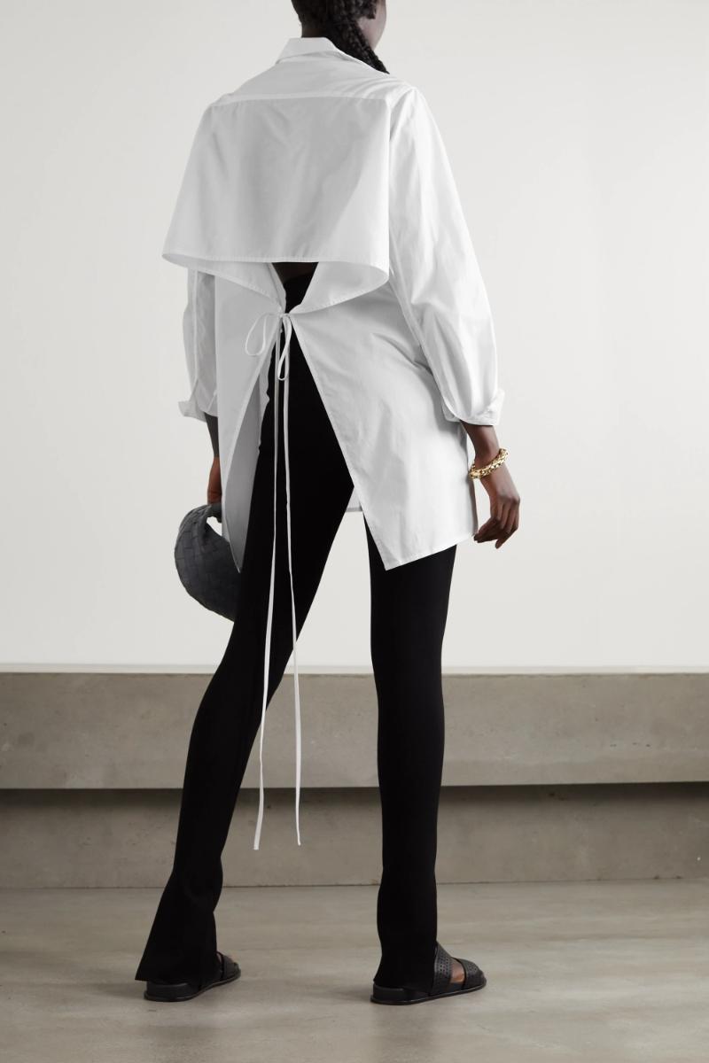 White open-back shirt NET-A-PORTER Wardrobe essentials

