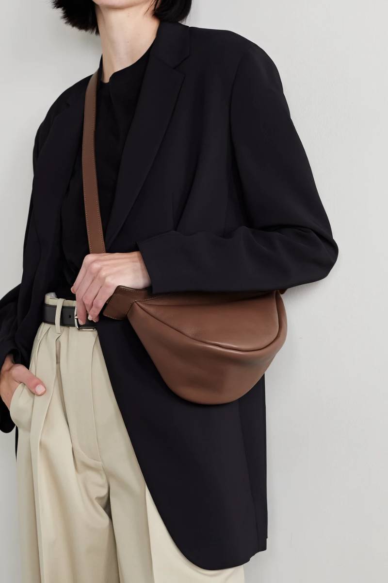 The Row Brown Slouchy Banana leather shoulder bag NET-A-PORTER Wardrobe essentials