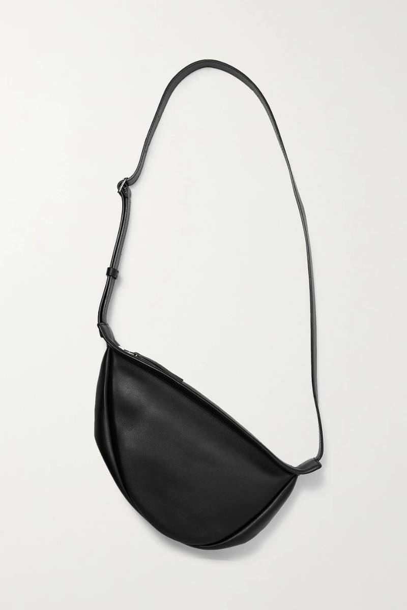 Black Slouchy Banana leather shoulder bag The Row Bags for Women NET-A-PORTER