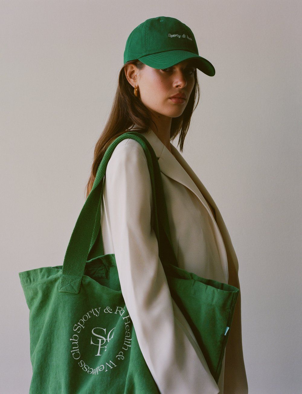 Shop the Activewear Collection Green Cap Green Shopper Bag