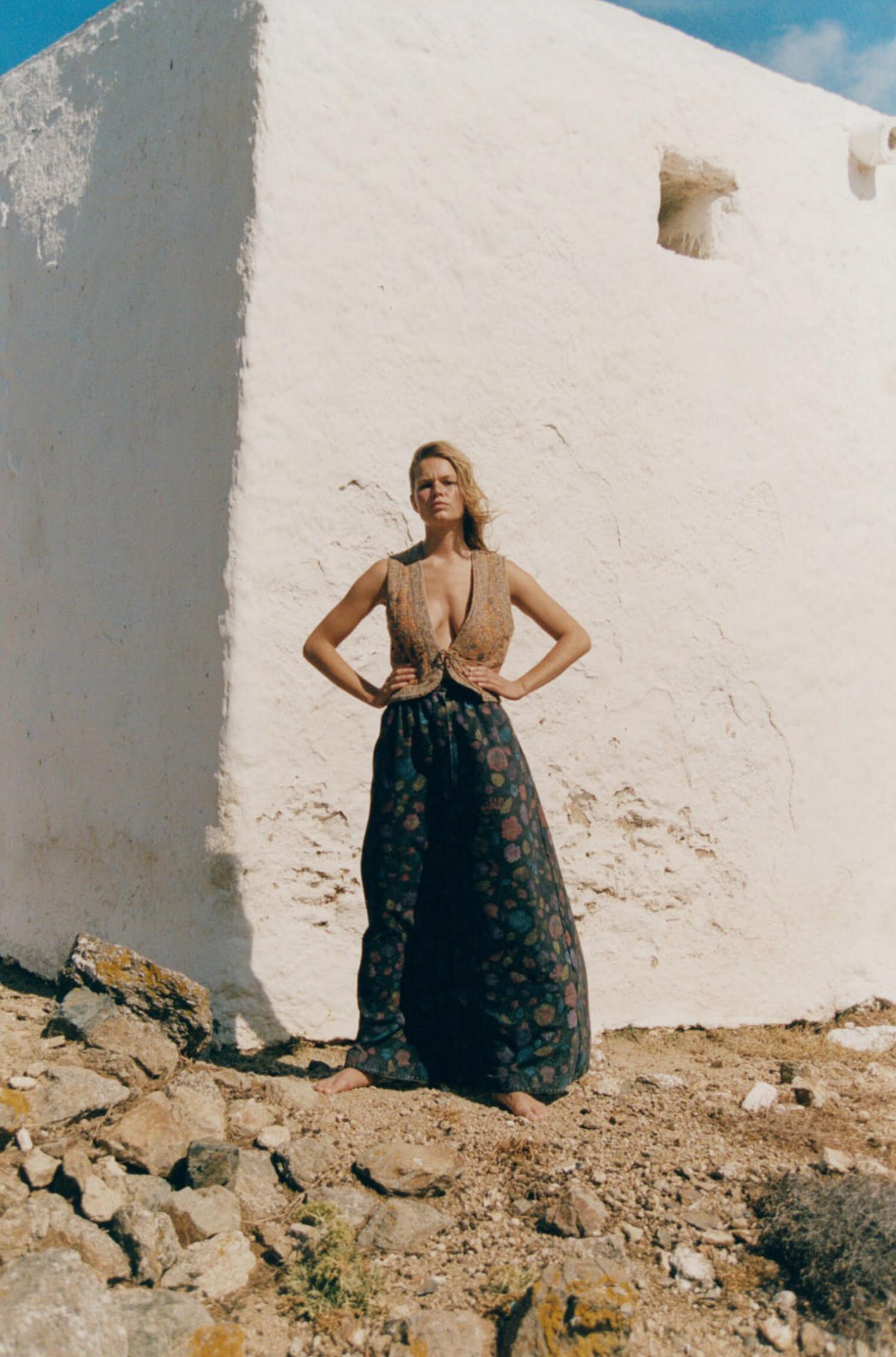 Anna Ewers in Mykonos by Henrik Purienne for Vogue Paris August 2021 Fashion Editorials