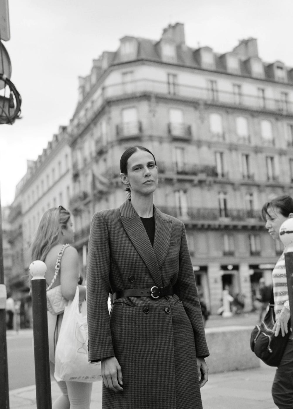 Aymeline Valade in Paris by Alejandro Sonoro for Mango Fall 2021 Ad Campaign