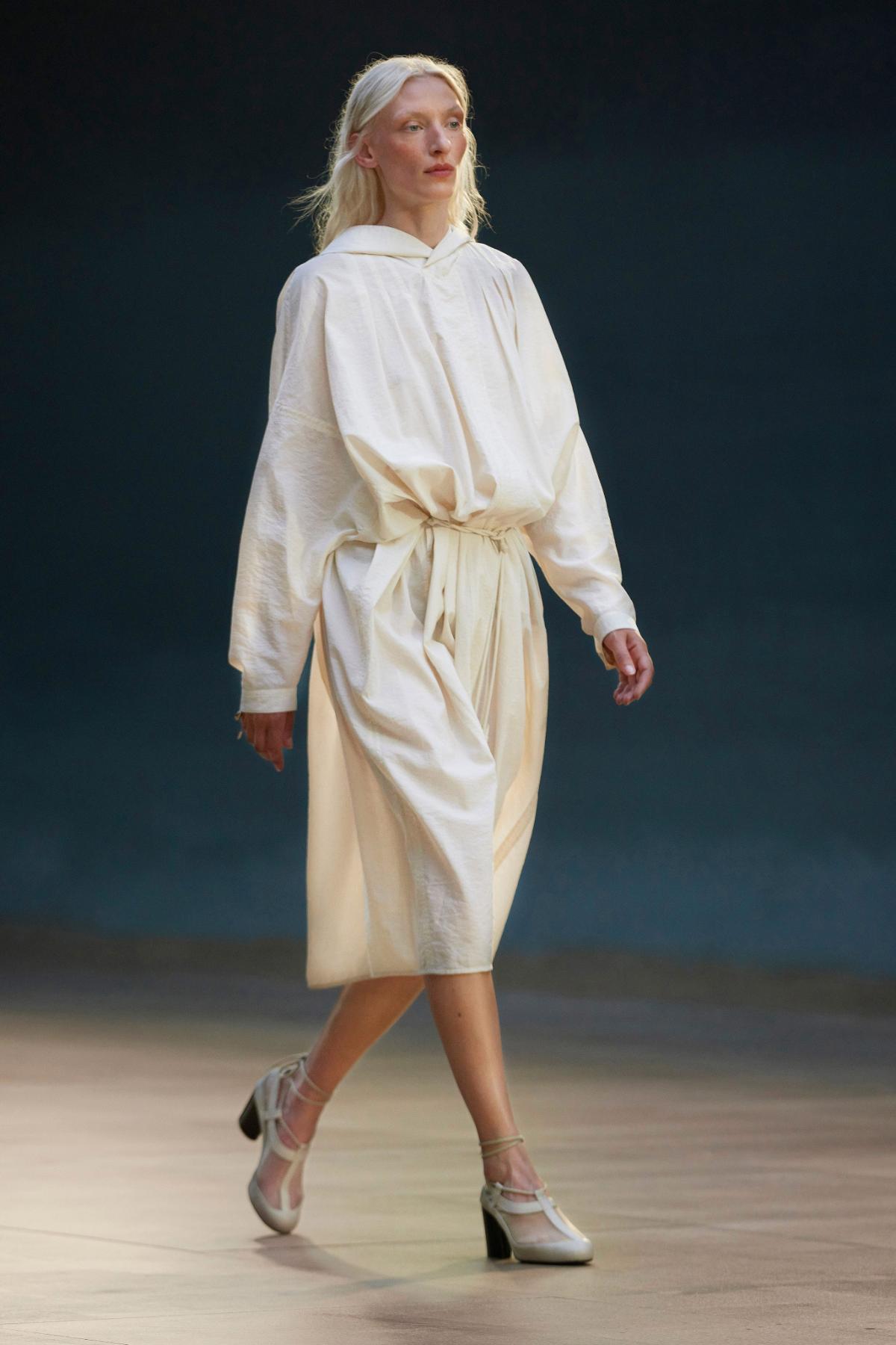 Maggie Maurer walks Lemaire Spring 2022 Runway Show in Paris photographed by Lena C. Emery