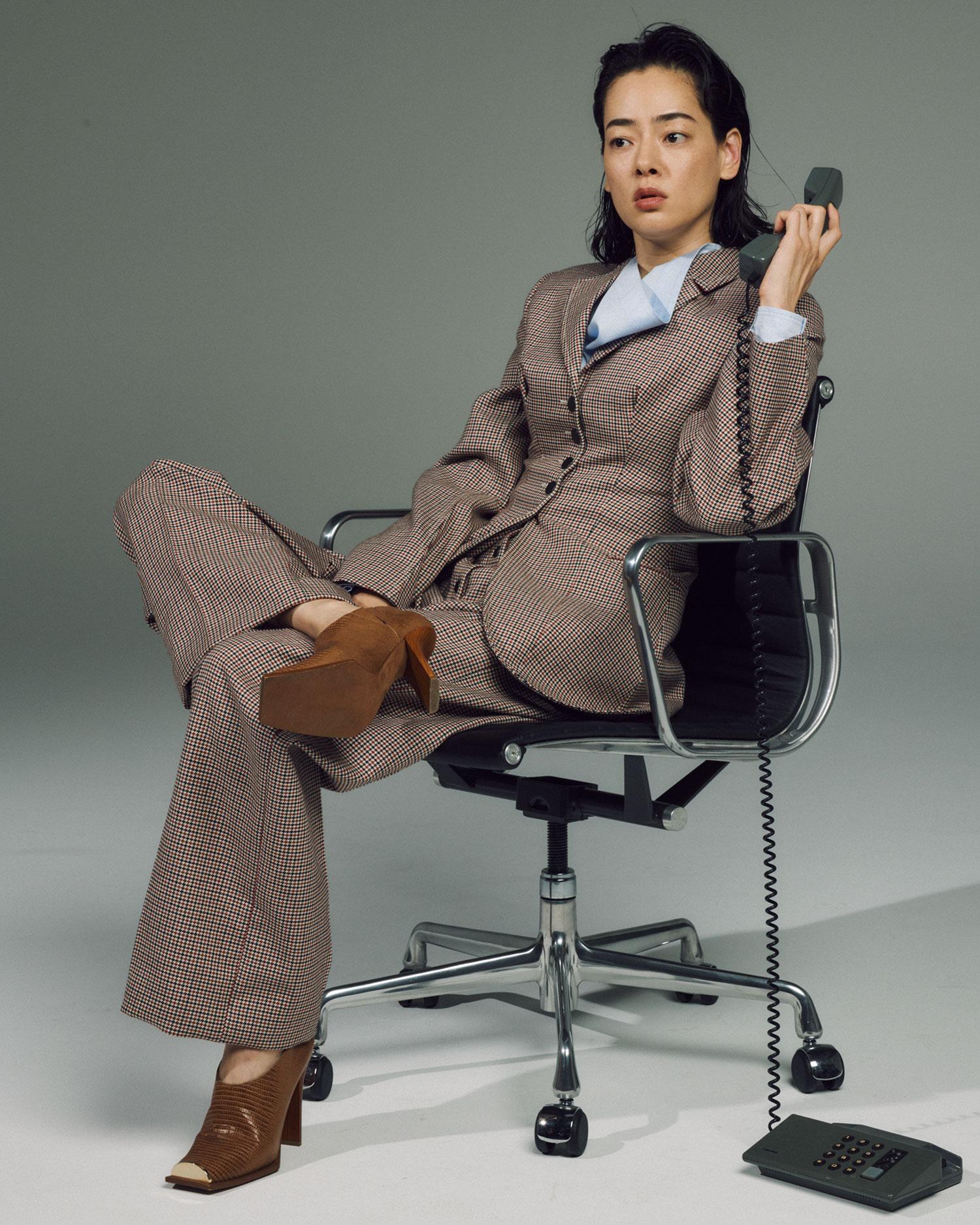 Mikako Ichikawa in Stella McCartney Suit by Mitsuo Okamoto for The Fashion Post Japan 