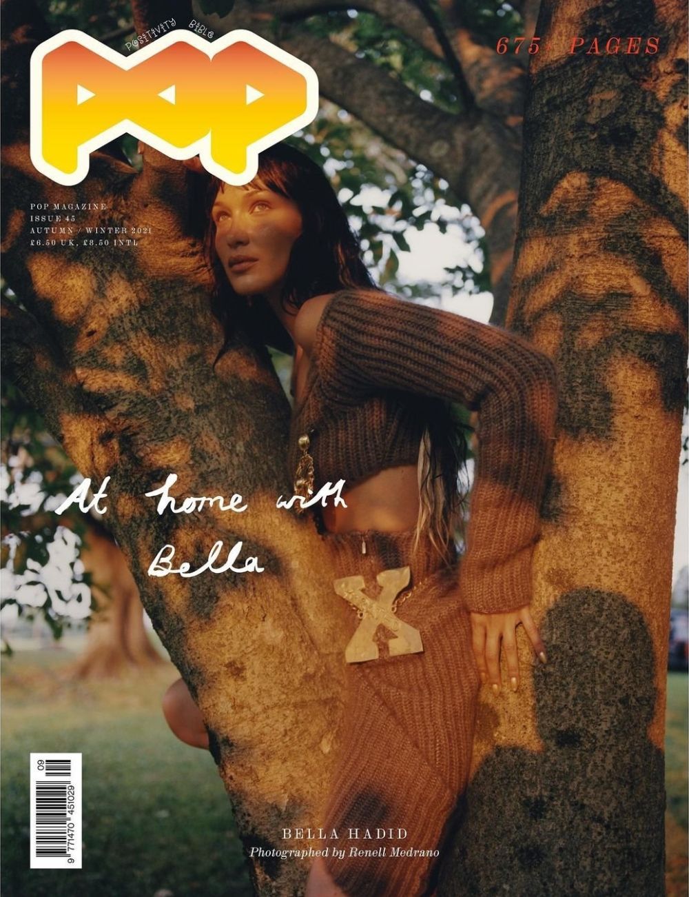 Bella Hadid in Fendi Knits by Renell Medrano for Pop Magazine Fall-Winter 2021
