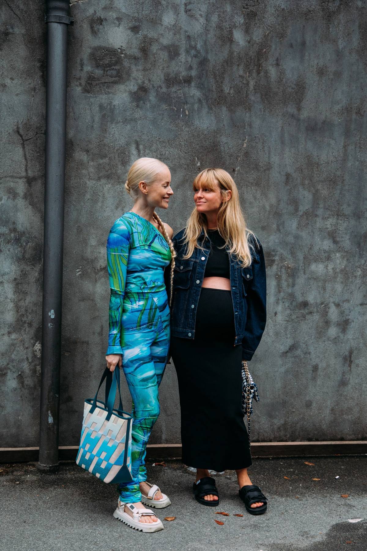 Thora Valdimars & Jeanette Madsen Street Style at Copenhagen Fashion Week Spring 2022 by Style Du Monde