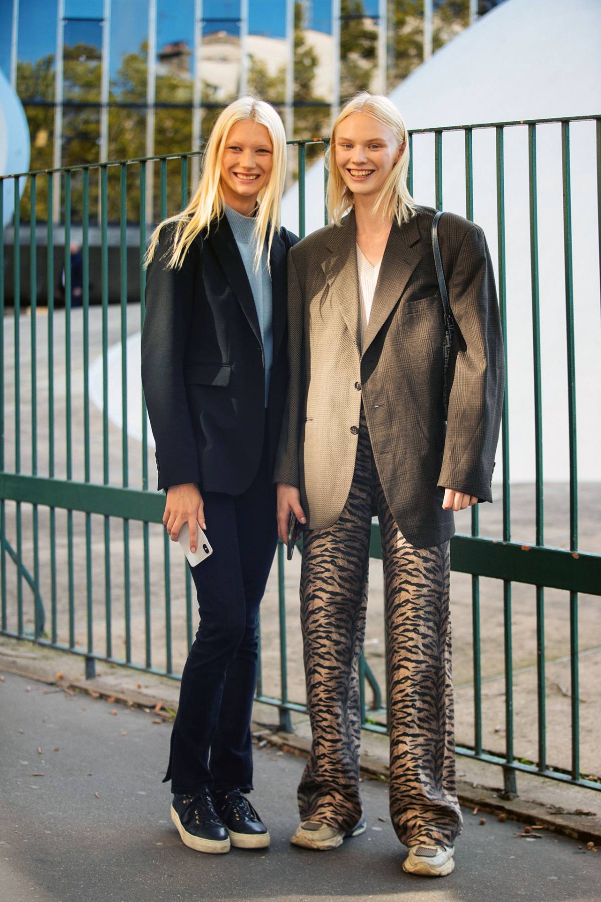 Evelina Lauren & Vilma Sjoberg Street Style at Paris Fashion Week Spring 2022 by Melodie Jeng
