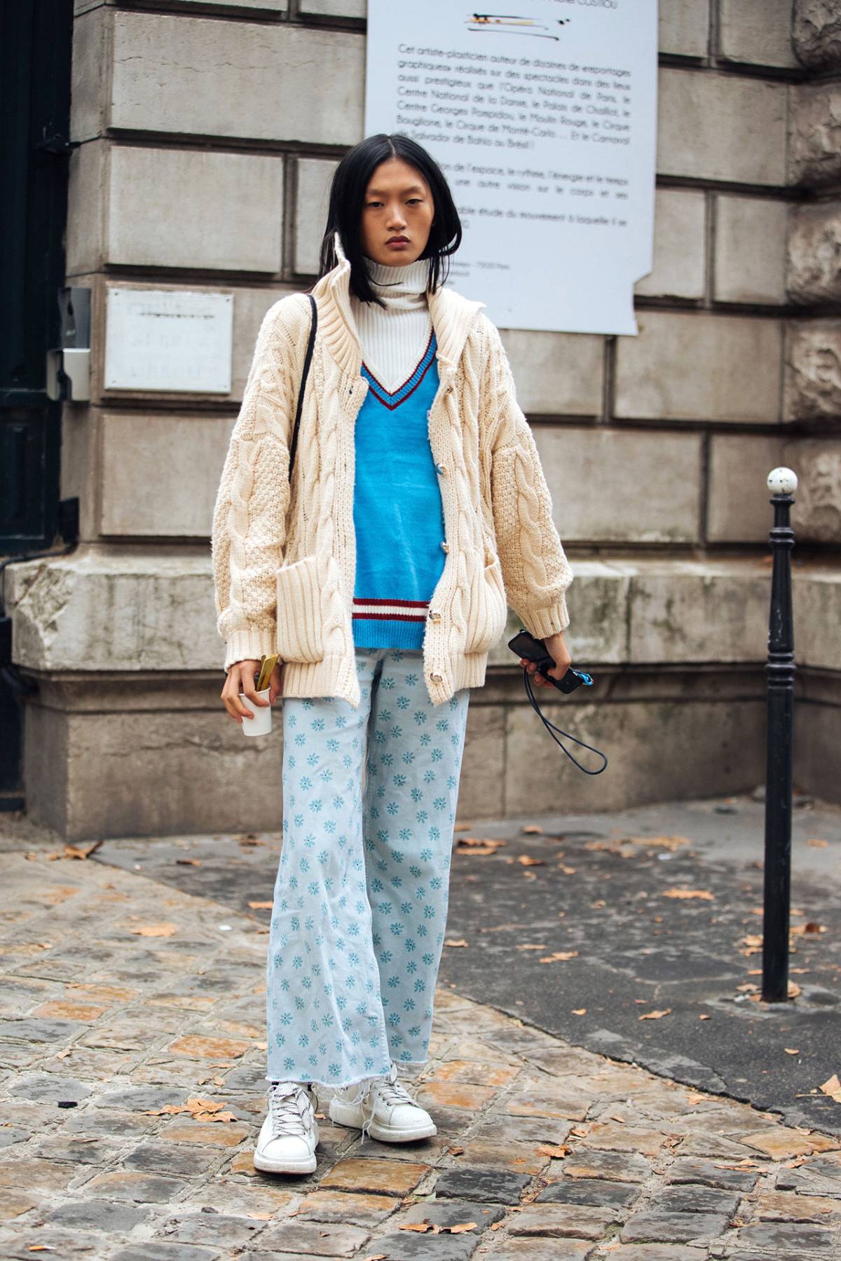 Yilan Hua Street Style at Paris Fashion Week Spring 2022 by Melodie Jeng