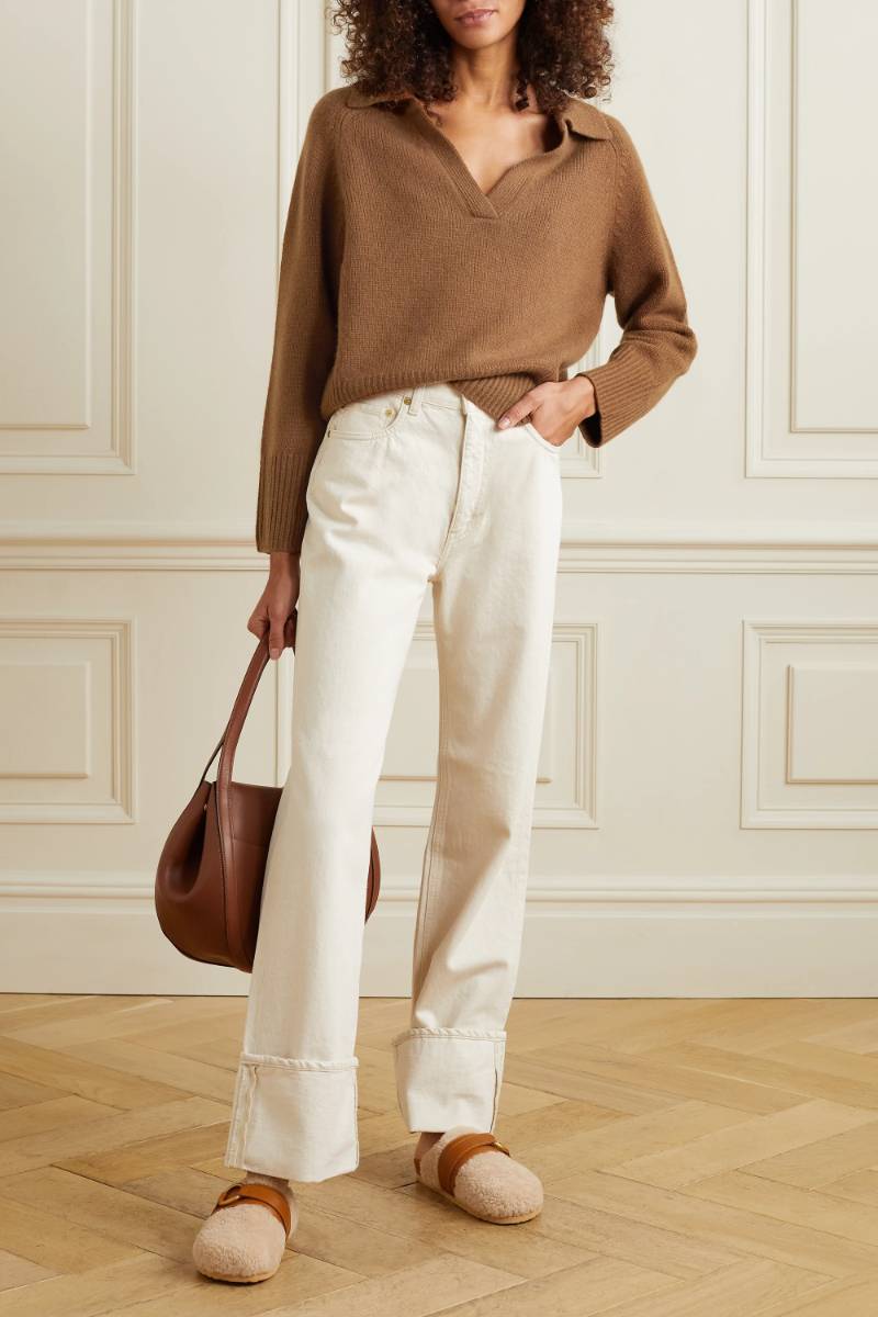 ARCH4 Brown Clifton Gate cashmere sweater Weekend, city break and going-out outfits for women NET-A-PORTER