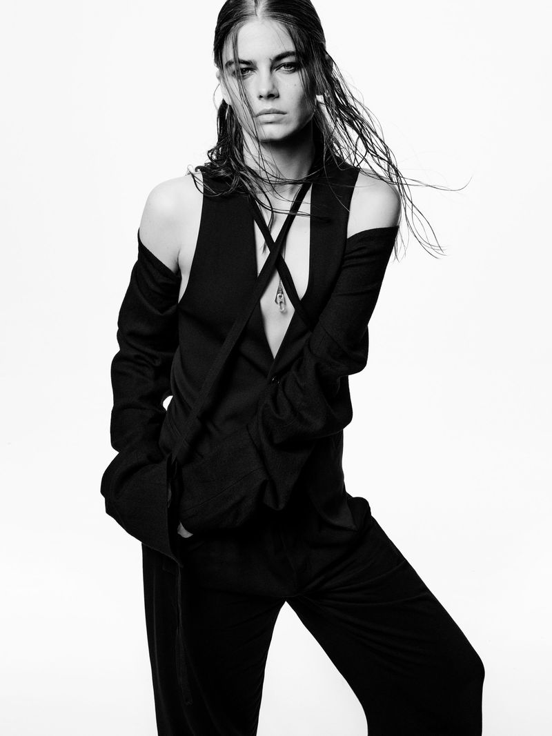  Vest and Trousers by Ann Demeulemeester Necklace by Marc Deloche