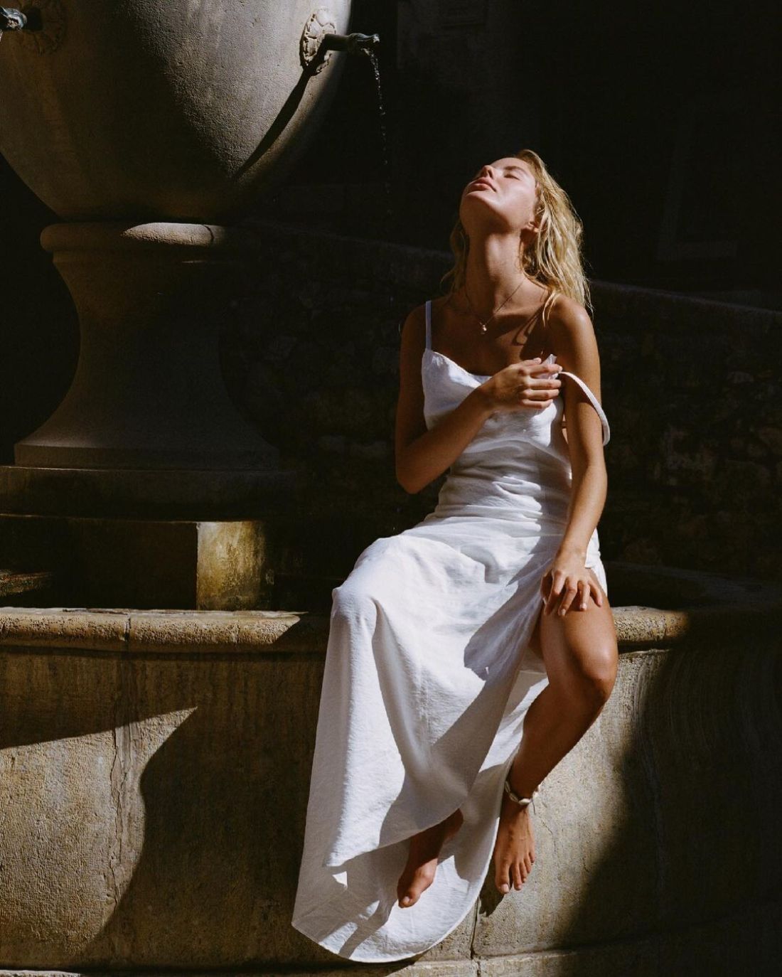 Natasja Madsen wears White Summer Dress