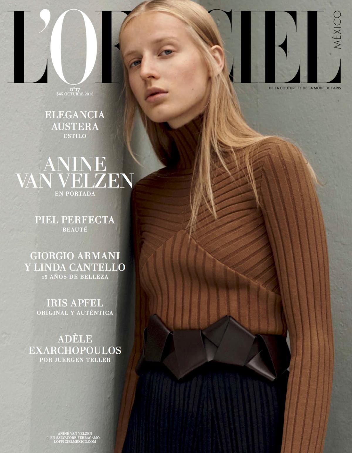 Anine van Velzen Covers L'Officiel Mexico October 2015