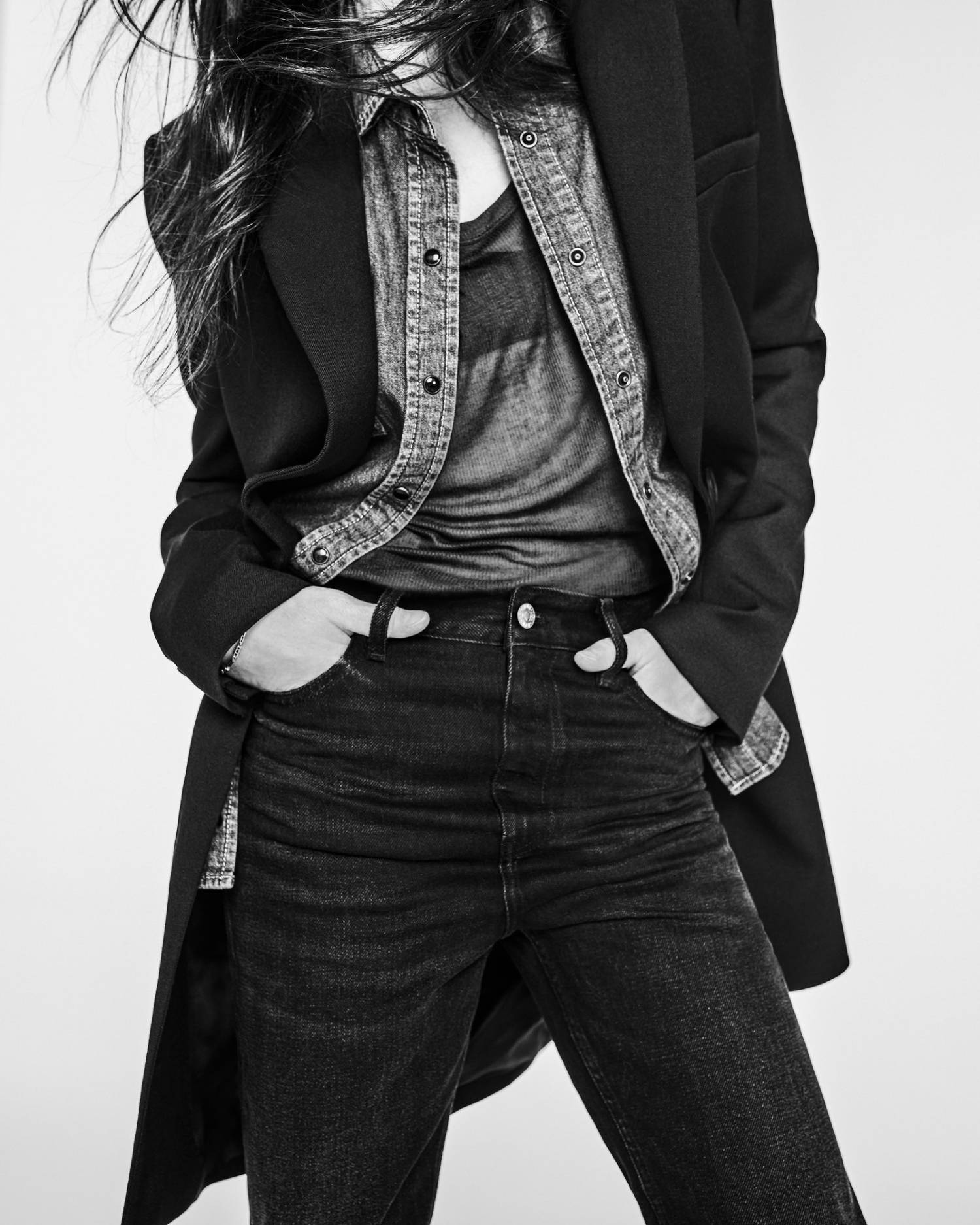 Charlotte Gainsbourg by Collier Schorr for Zara Denim Fall 2021 Ad Campaign