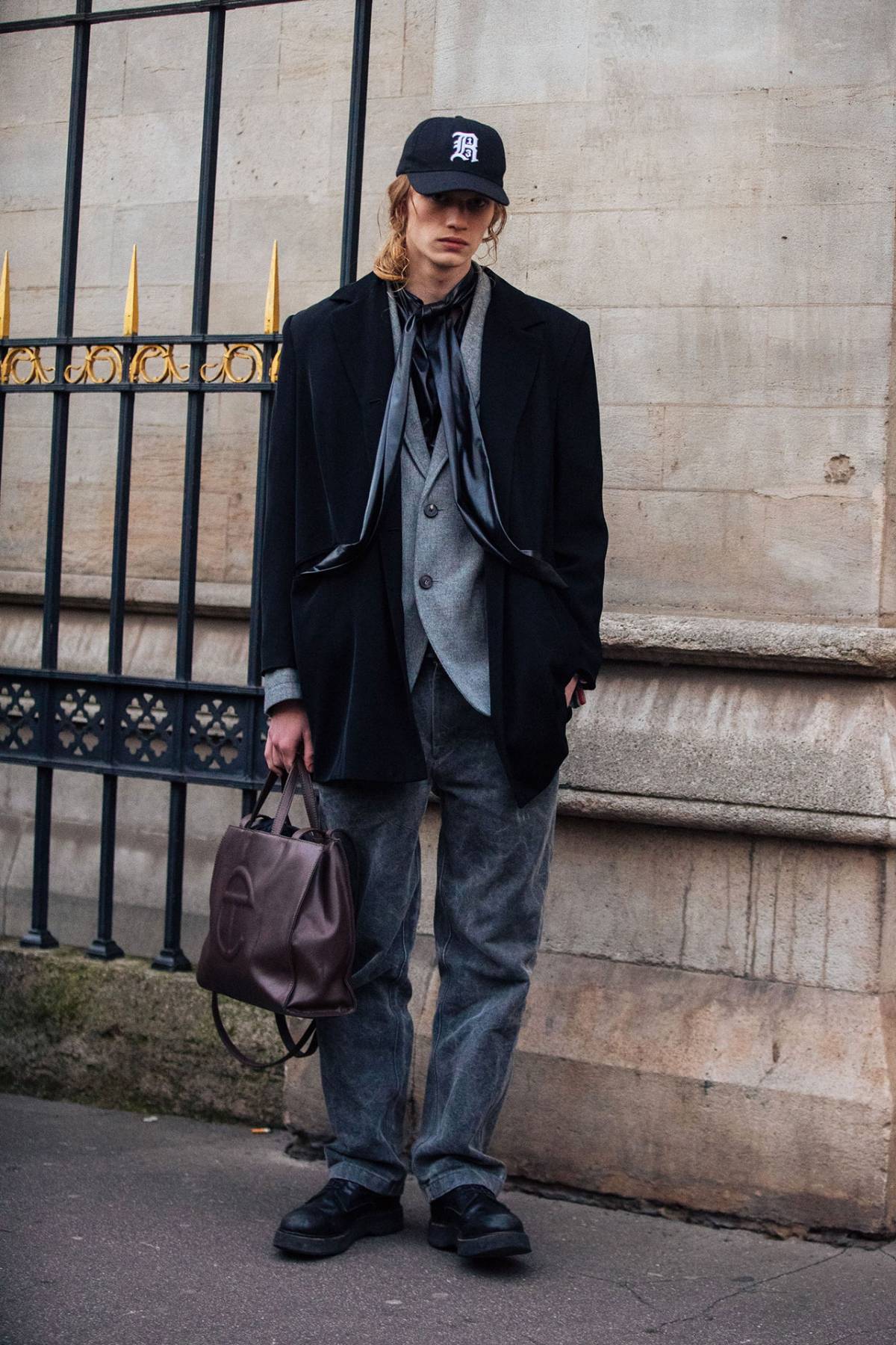 Finlay Mangan Street Style at Paris Fashion Week Men’s Fall-Winter 2022