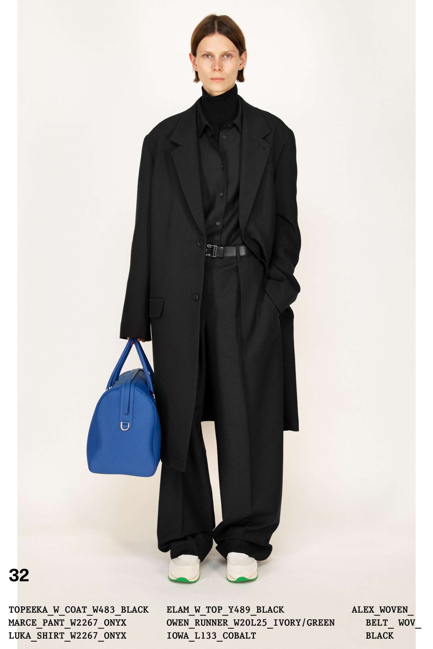 Minimal Fashion Campaign Blue Iowa Duffle Bag