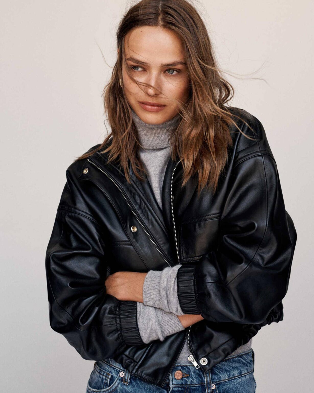 Birgit Kos by Alexandra Nataf for Mango Denim Fall-Winter 2019 Lookbook ...