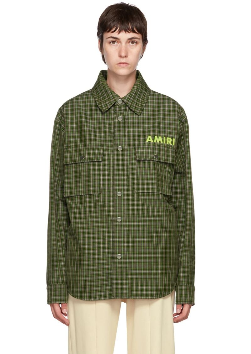 AMIRI Green Logo Jacket SSENSE