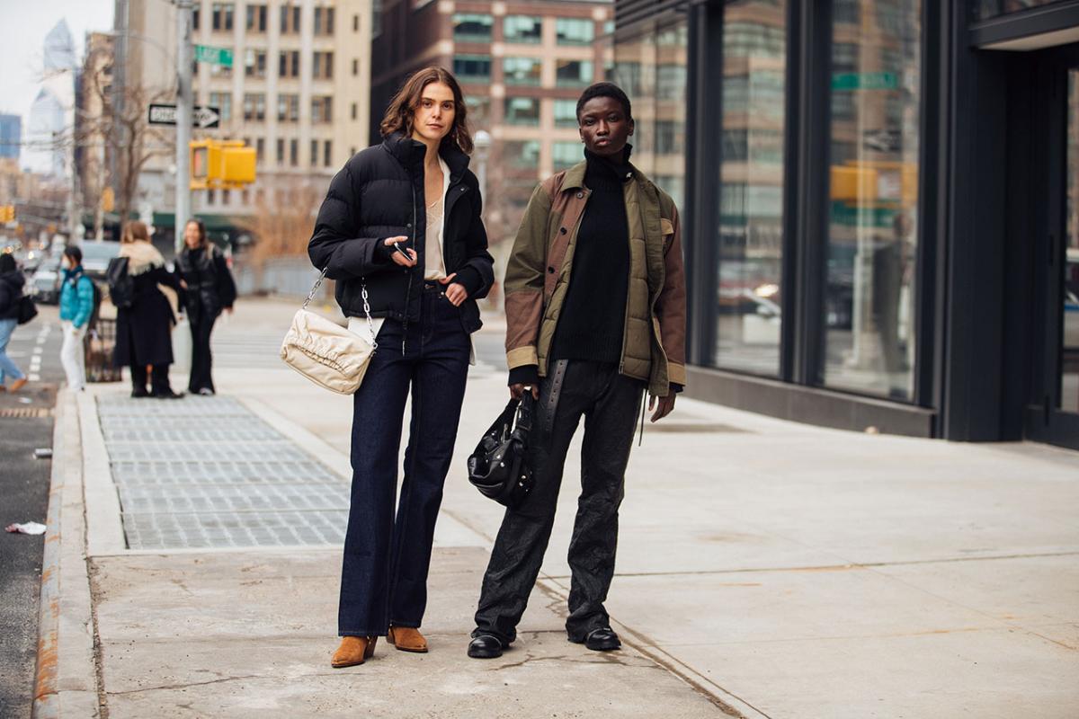 Charlotte Alexander & Wayne Booth Street Style at New York Fashion Week Fall-Winter 2022