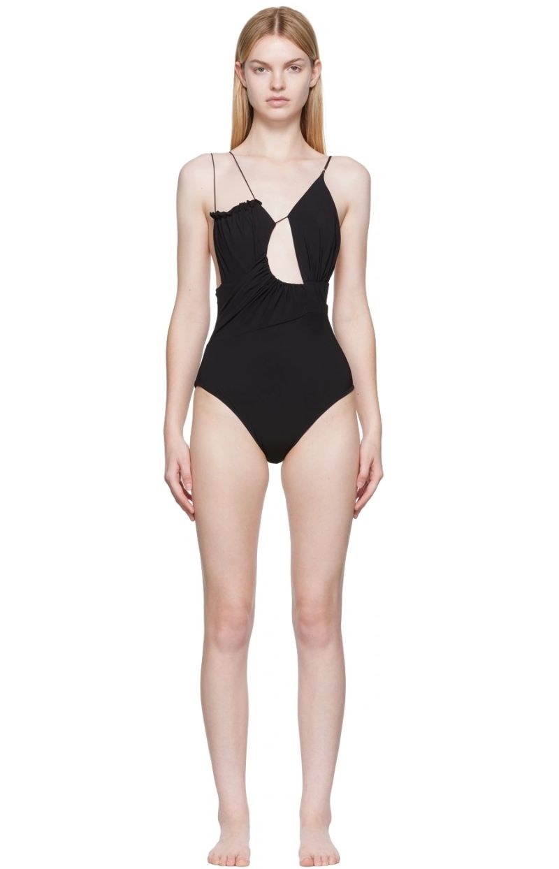 SSENSE Exclusive Black One-Piece Swimsuit by Nensi Dojaka on Sale