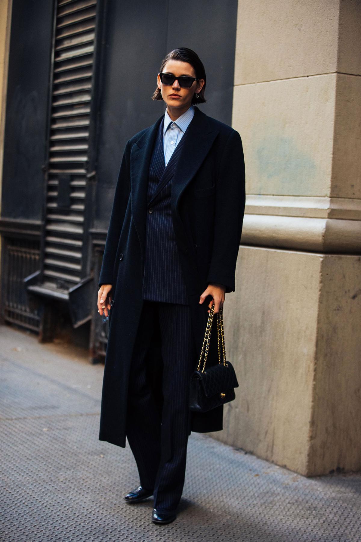 Vivienne Rohner Street Style at New York Fashion Week Fall-Winter 2022