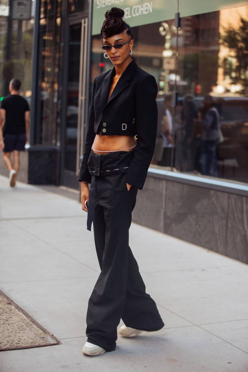 Model Street Style at New York Fashion Week Spring-Summer 2023 ...