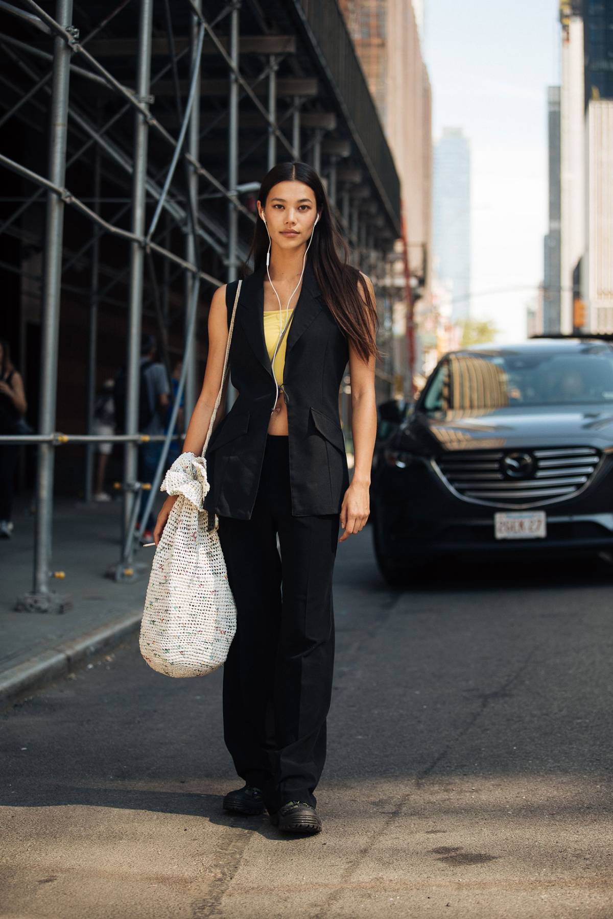 Jade Nguyen Minimalist Street Style at New York Fashion Week Spring-Summer 2023