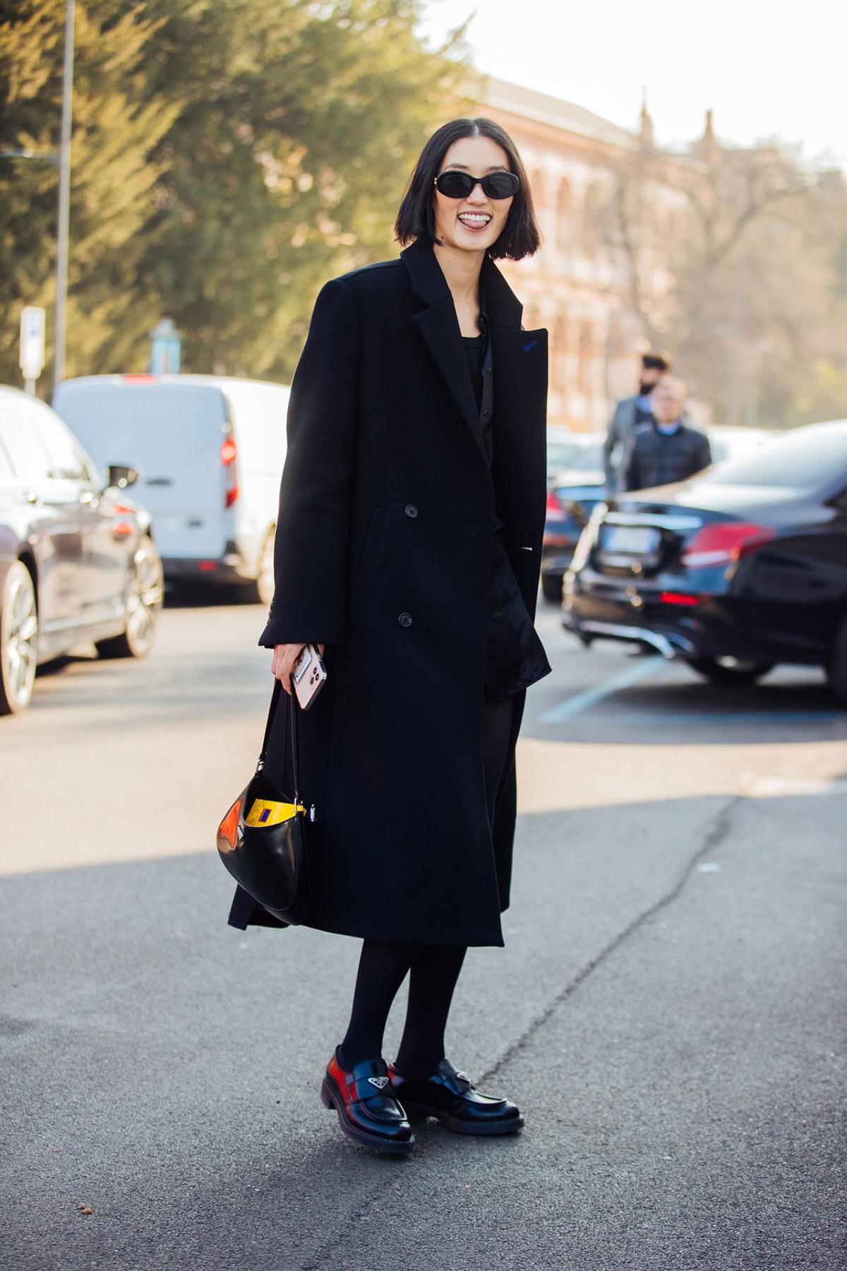 Lina Zhang Street Style at Milan Fashion Week Fall-Winter 2022