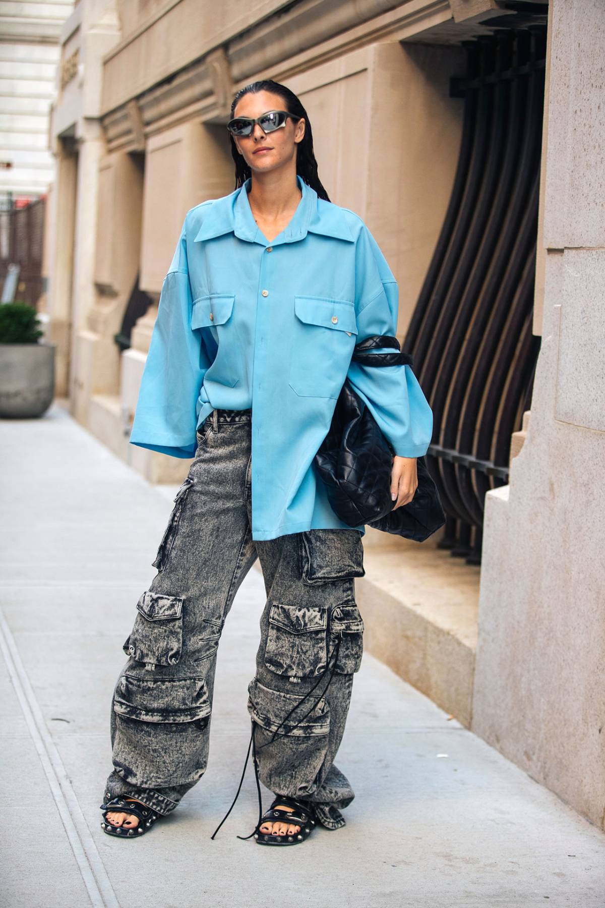 Vittoria Ceretti Minimalist Street Style at New York Fashion Week Spring-Summer 2023