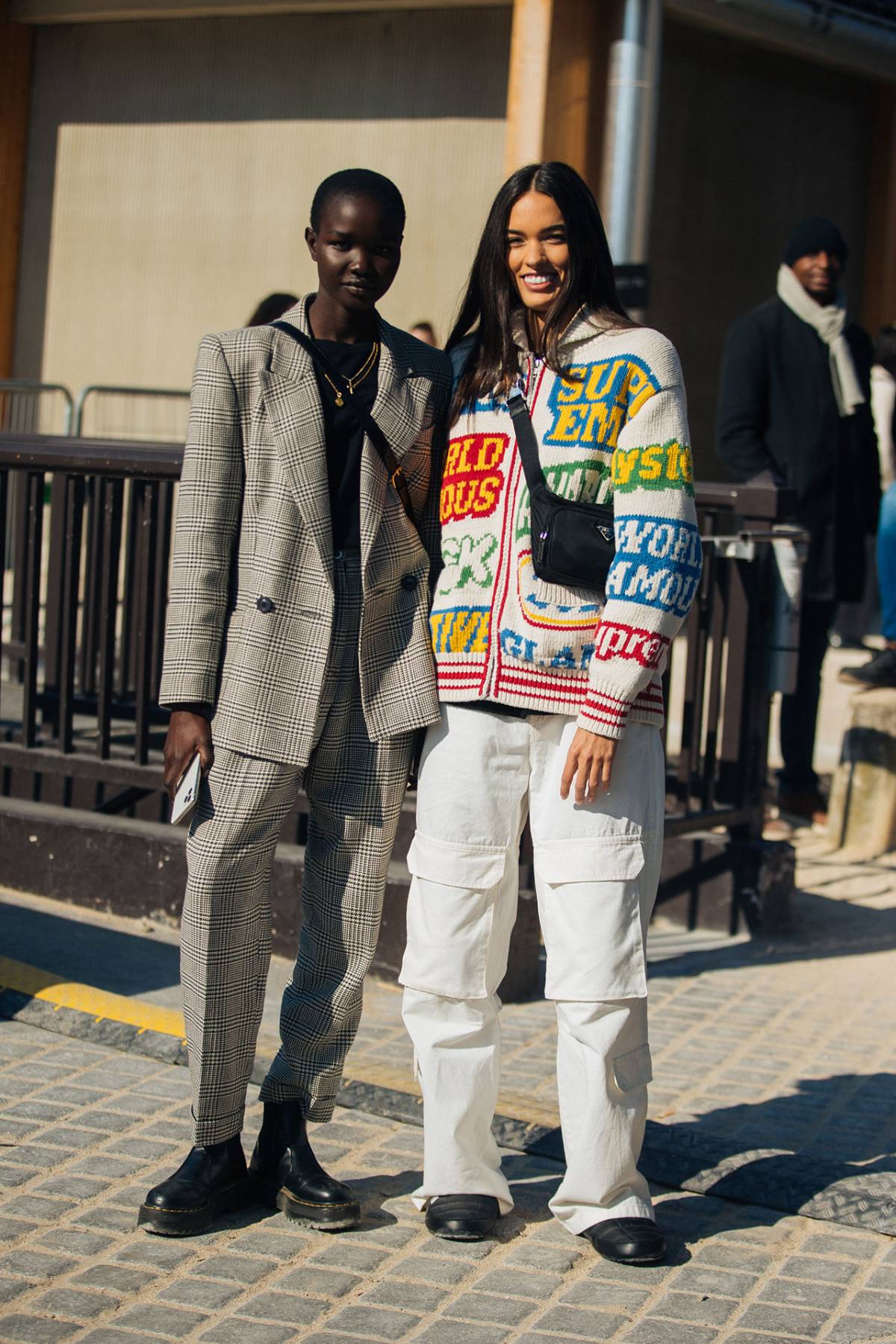 Akon Changkou and Grace Valentine Street Style at Paris Fashion Week Fall-Winter 2022