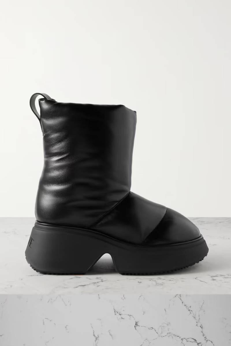 Black Padded leather boots  LOEWE  NET-A-PORTER