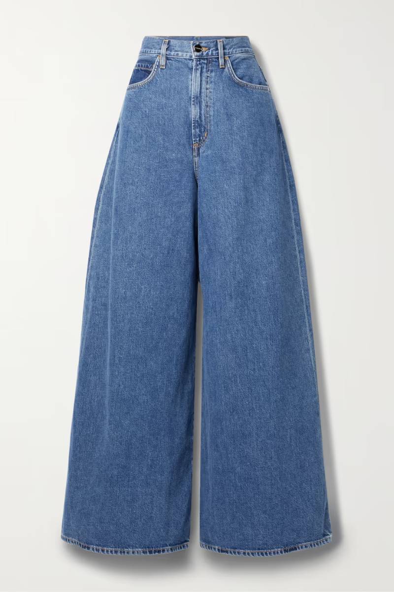 Blue The Gaucho high-rise wide-leg jeans GOLDSIGN NET-A-PORTER