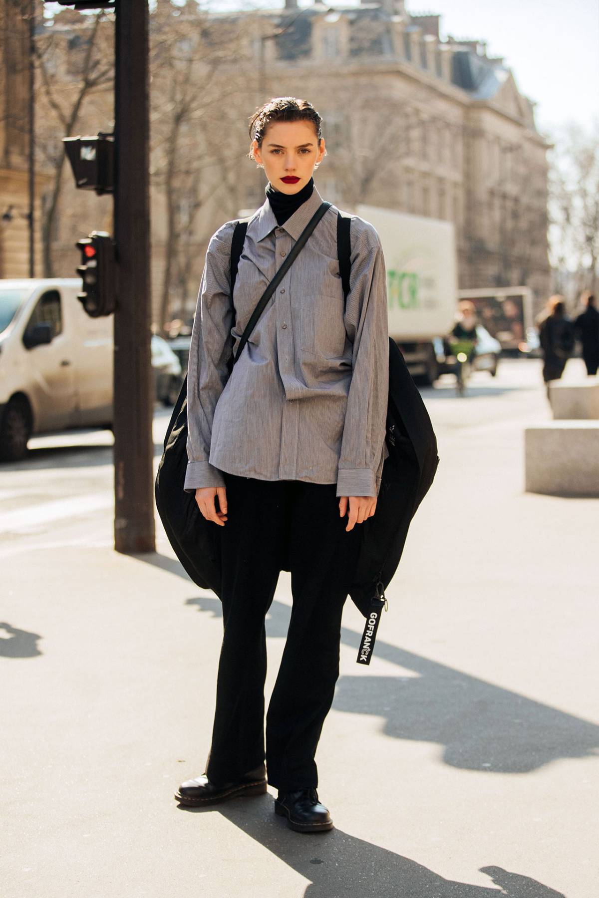 Greta Bultmann Street Style at Paris Fashion Week Fall-Winter 2022