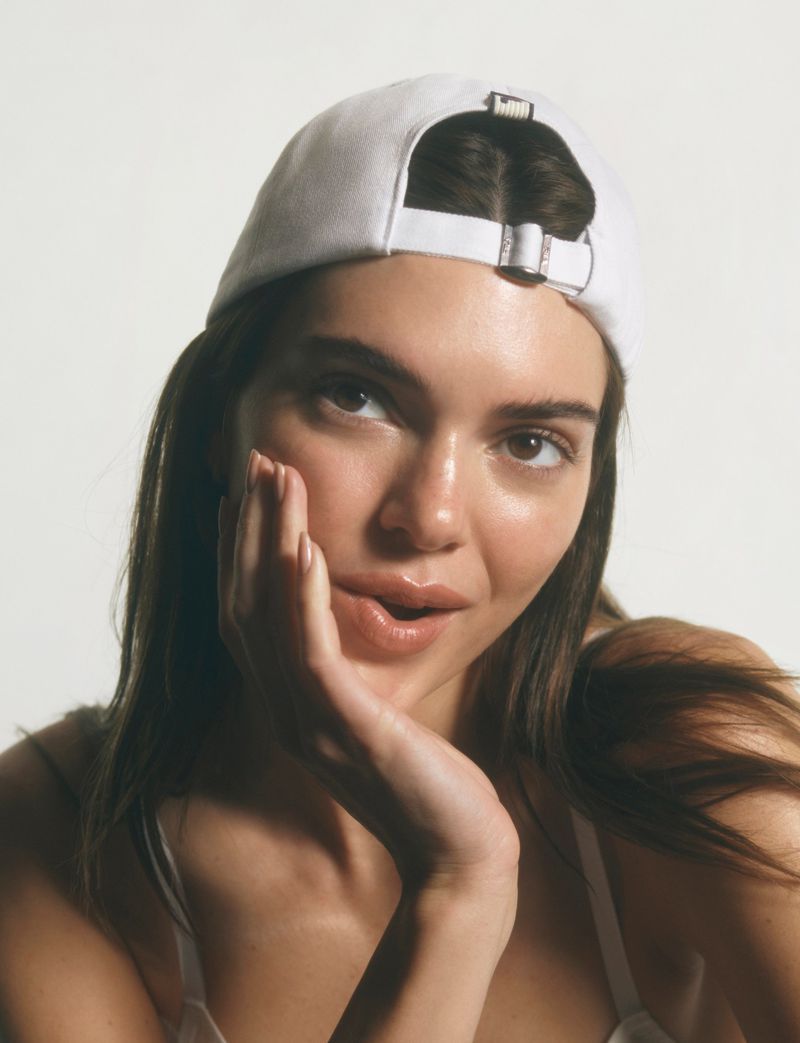 Kendall Jenner in Balenciaga Off-White BB Paris Icon Cap by Stevie Dance for Pop Magazine Fall-Winter 2022 Fashion Editorials 