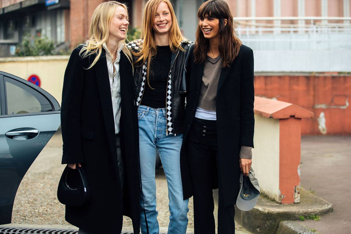 Kiki Willems, Rianne van Rompaey and Mica Arganaraz Street Style at Paris Fashion Week Fall-Winter 2022