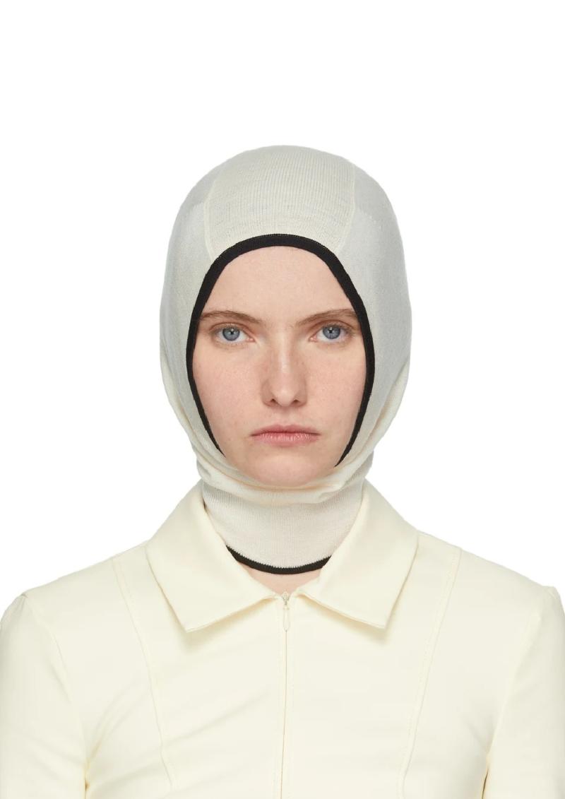 Jil Sander SSENSE Exclusive Off-White Virgin Wool Seamless Hood  SSENSE