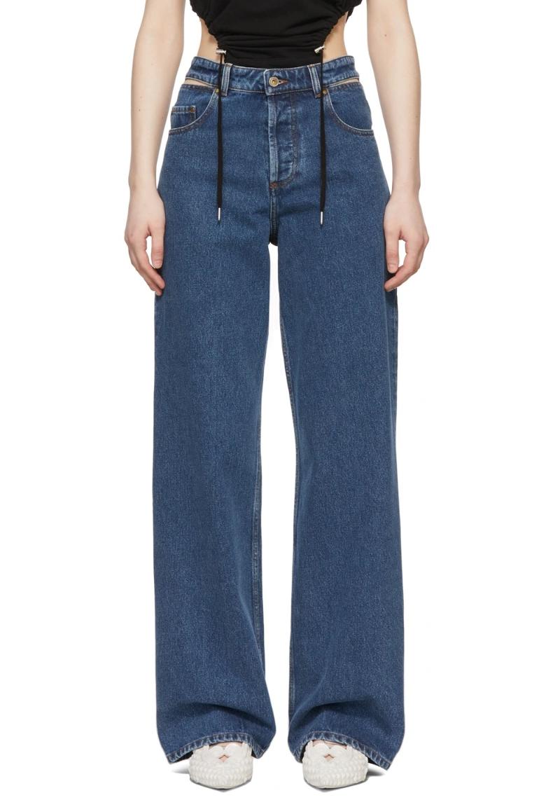Navy Organic Cotton Jeans by Y Project on SSENSE Sale
