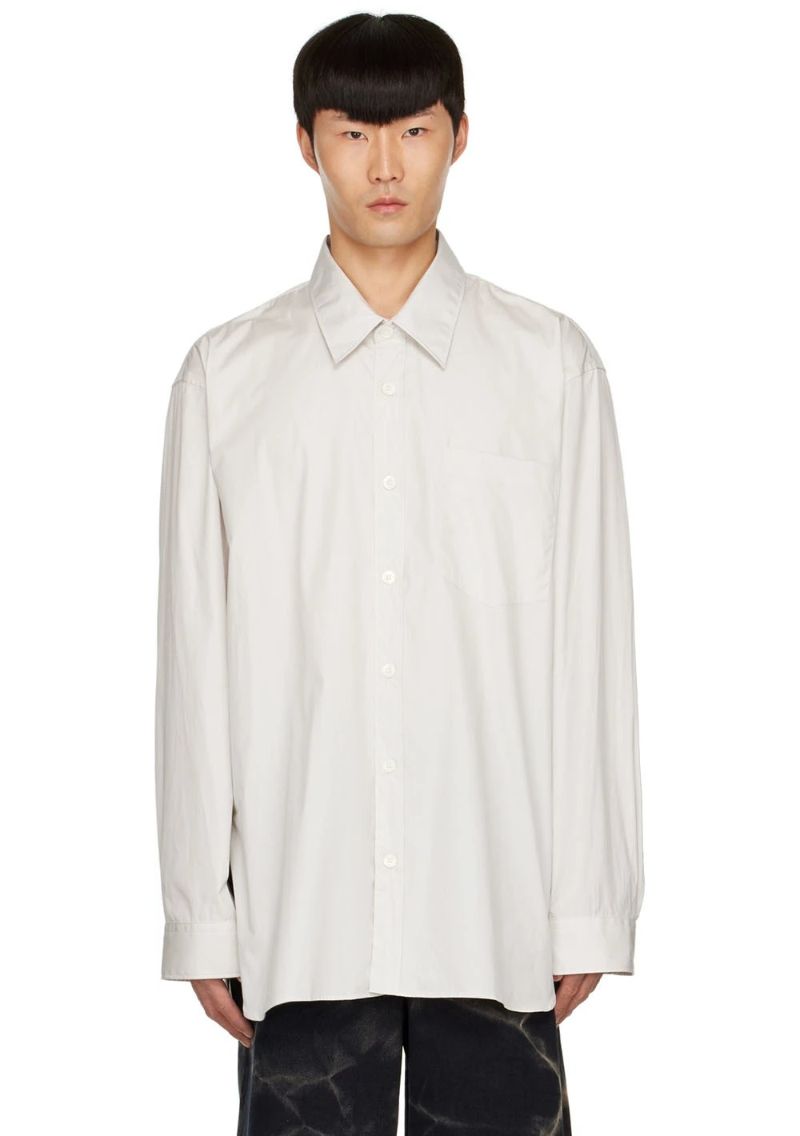 Off-White Cotton Shirt by Dries Van Noten on Sale