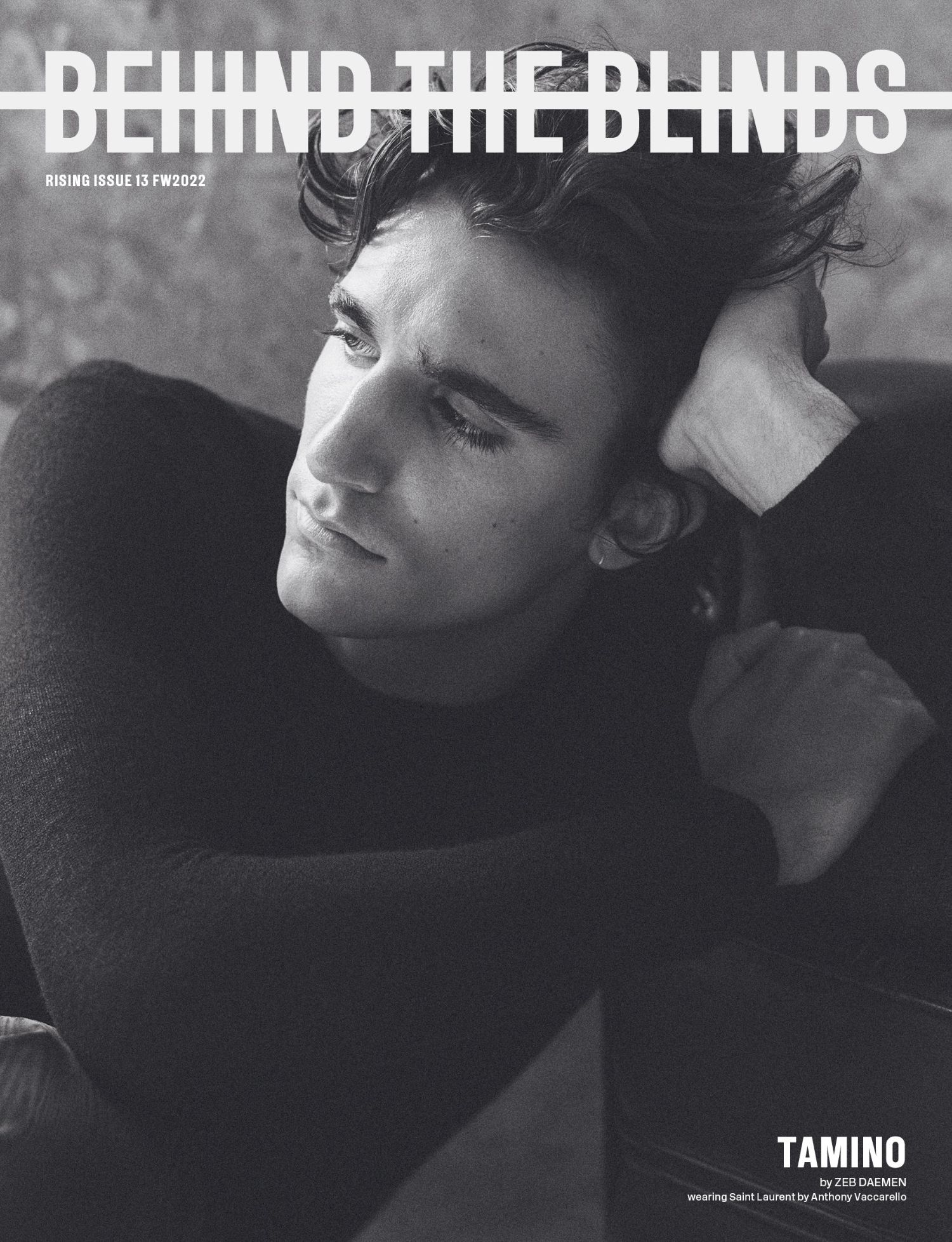 Tamino Covers Behind the Blinds Fall-Winter 2022 Rising Issue