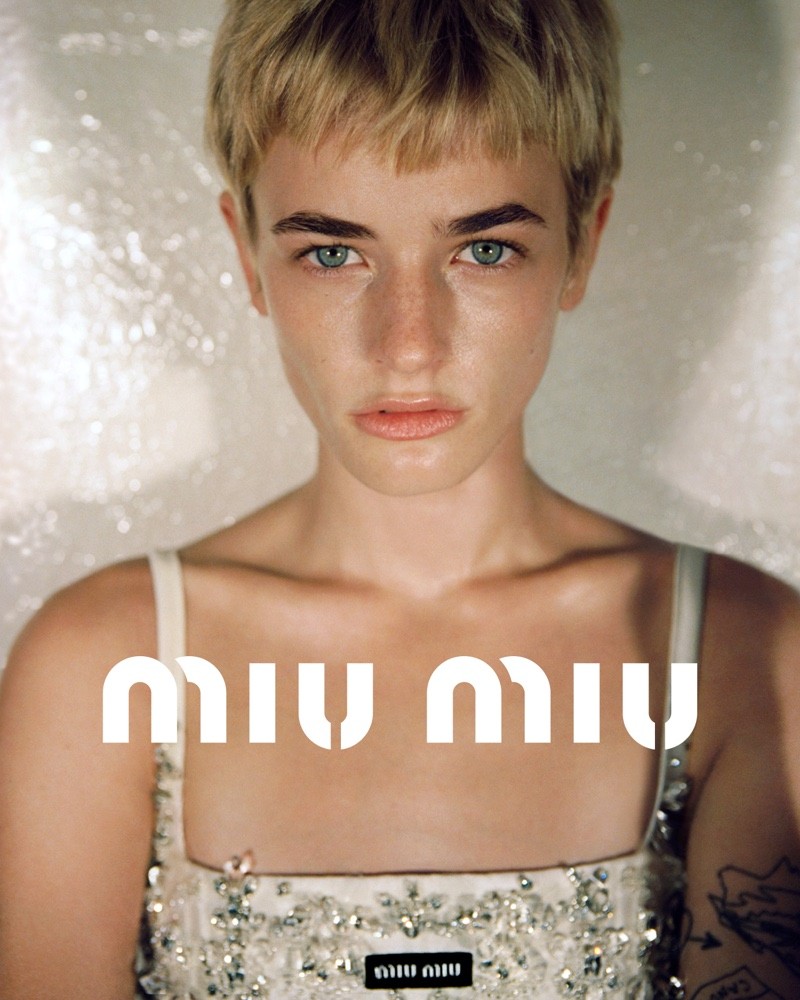 Esther Rose McGregor by Tyrone Lebon for Miu Miu Holiday 2022 Ad Campaign