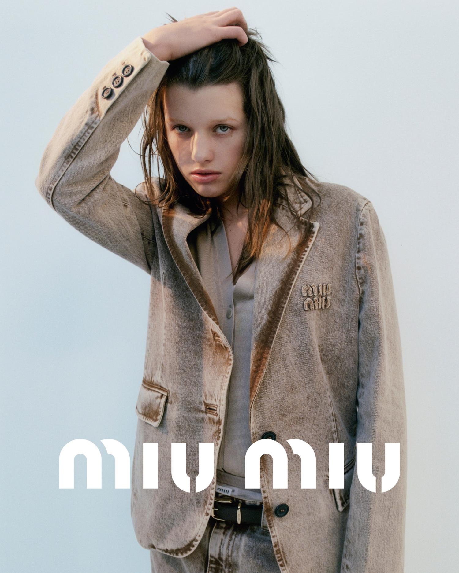 Ever Anderson by Zoe Ghertner for Miu Miu Spring-Summer 2023 Ad Campaign