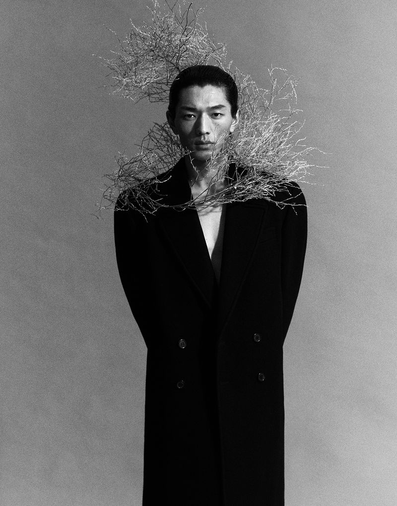 Cunxiao Wang & He Jing by Edwin Zhang for Madame Figaro Hommes China January 2023